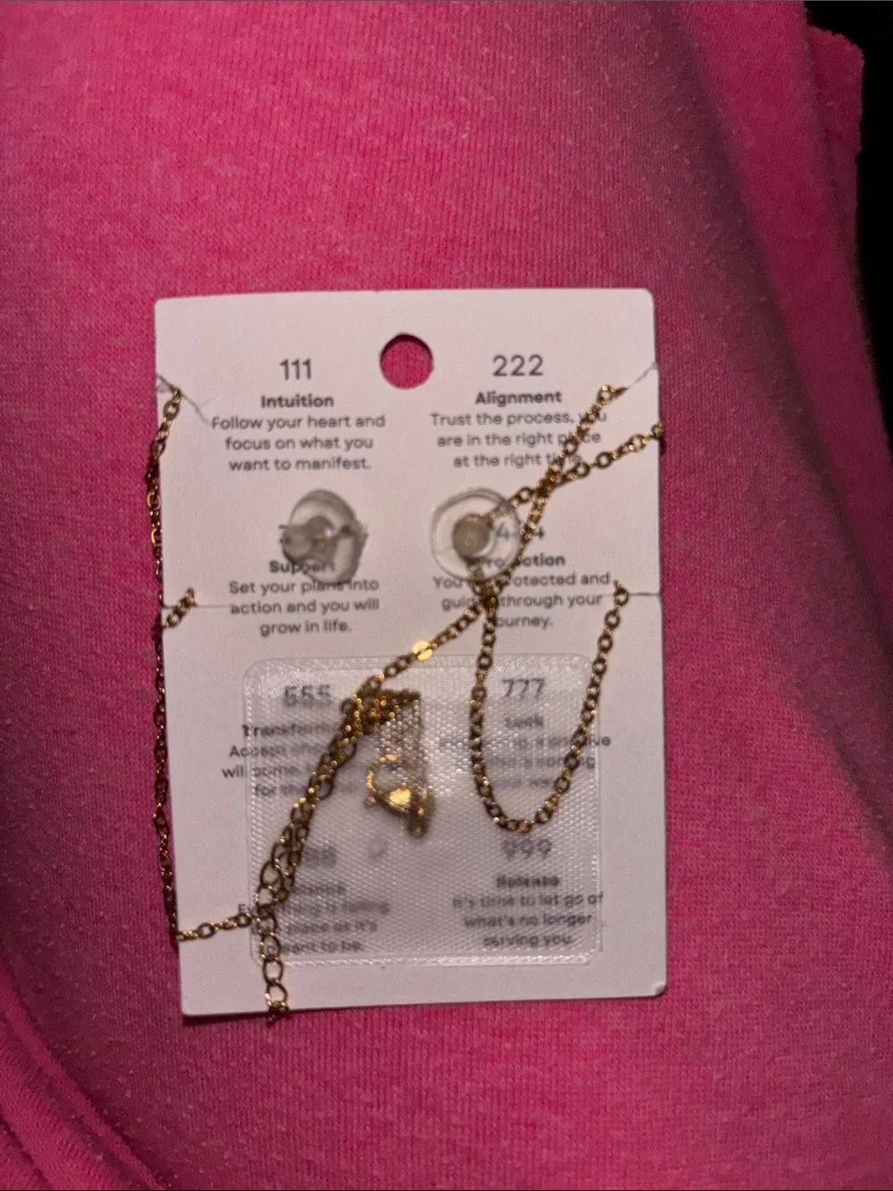Gold 222 Necklace & Earring Set